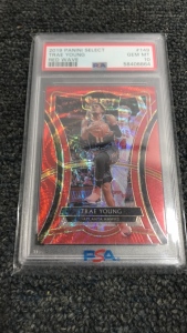 Trae Young 2019 Select &ldquo;Red wave&rdquo; Graded Gem mint 10 by PSA