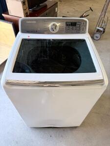 Samsung 5.0 cu. ft. Top-Load Washer WA50F9A7DSW/A2, White, AquaJet VRT, 27" Wide, Dented