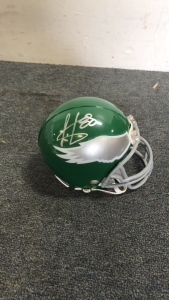 Cris Carter Autographed Eagles Mini Helmet With Certificate Of Authenticity