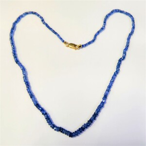 $1220 10K Sapphire 16"(37ct) Necklace