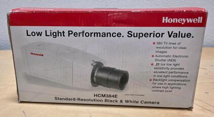 Honeywell HCM384E Std-Res B&W CCTV Camera, 1/3" CCD, 380 TVL, C/CS Mount, Low Light, G33400018