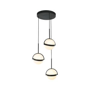 Alora "Globo" 3-Light Pendant, Model MP301003MB, Matte Black, Integrated LED, Dimmable
