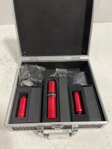 AUTDOR Wireless Tattoo Machine Kit, 3 Battery Pens, LED Indicator, Lockable Case