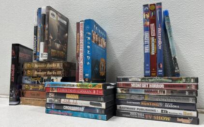 Mixed DVD Lot &ndash; Friends Box Set, Popular Comedies, Horror & Hunting Titles,