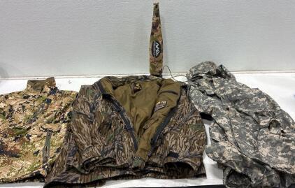 Hunting Apparel, Browning GORE-TEX ( Size XL), US ARMY Urban UPC PARKA( size Medium), SITKA Camo Inner Vest ( Size XL), ROCKY MOUTAIN HUNTING CALLS ( ElK)