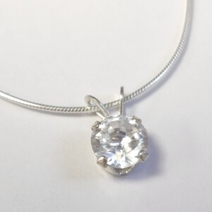 $100 Silver Cz 18" Necklace