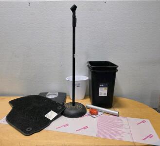 Mixed Lot: VW Golf A5 OEM Floor Mat, Polycarbonate Sheet, Style Selections Basket, Scale & More