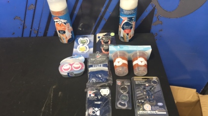 NFL cooling towels-‘2 Professional pacifiers- baby lagging’s Pacifier clip- key tag-Action figure- sippy cups