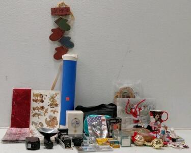 Large Assorted Lot: Vintage Camera Pieces, Breast Feeding Supplies, Holiday Decor, Collectibles, Ornaments, Mugs & More (Tested)