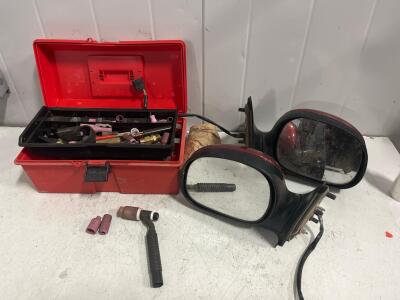 2013-2017 Electric Heated Side Mirrors Set, Red/Black, 7-Pin Connector- plus unknown tool.
