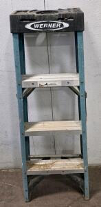 Werner 3 ft Fiberglass Step Ladder, 300 lb Capacity
