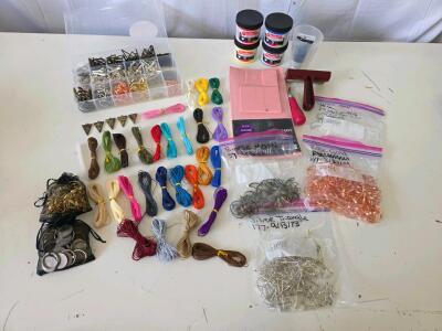 Large Jewelry Making Kit - 500+ Geometric Moon & Triangle Pendant Frames, Chains, Tools, Cord