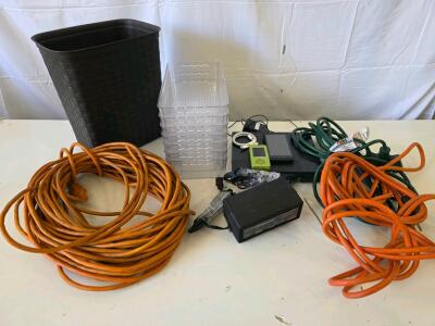 Schumacher SC1319 Battery Charger Maintainer, 6V/12V, 3 Extension Cords, and Sony DVD Player (works)