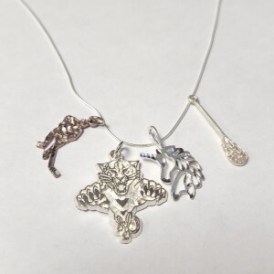 $100 Silver Pack Of 4 Pendant With Chain Necklace