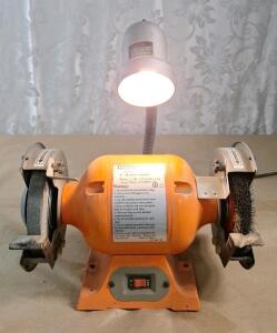 (1) Central Machienry 6" Bench Grinder W/ Light, Model 37822
