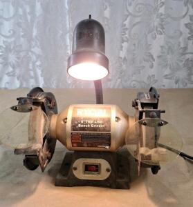 (1) Ryobe 6" Thin Line Bench Grinder, Model BGH615