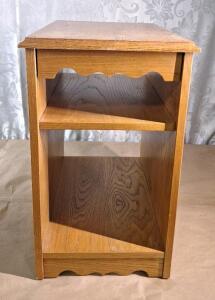 (1) Wooden Bedside Cabinet W/ Drawer & Shelf
