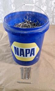 (1) 5-Gallon Bucket Of 3-1/2" Galvanized Nails