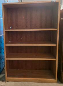 Large Open Wooden Storage Cabinet | Light Wood, 48"x24"x72", Free-Standing