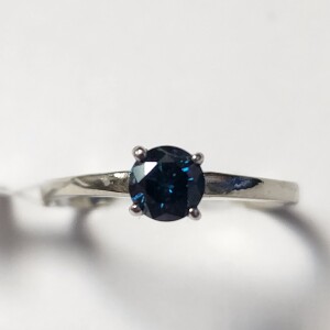 $2115 14K Natural Blue Diamond (Color Enhanced)(0.42ct) Ring