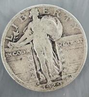 1929-S Standing Liberty Quarter 90% Silver, San Francisco Mint, Key Date U.S. Coin, Circulated - 2