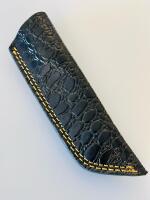 Custom Handmade Tanto Fixed-Blade Knife With Resin Handle And Leather Sheath - 2