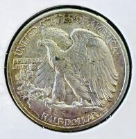 1941 Walking Liberty Half Dollar 90% Silver, U.S. Coin, Circulated, Cardboard Flip Holder - 3