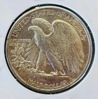 1942 Walking Liberty Half Dollar, XF/AU Condition, 90% Silver, Philadelphia Mint - 3
