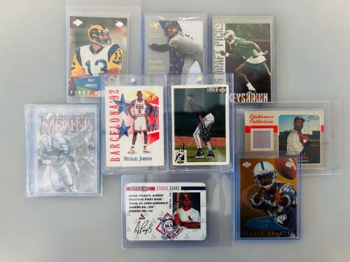 Michael Jordan 1994 Upper Deck Baseball & Barcelona '92 Olympic, CC Sabathia Relic, Pujols, NFL Stars