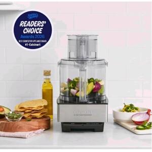 Amazon returns. New in box. Cuisinart DFP-14BCNY 14-Cup Food Processor, 720W, Brushed Stainless, 14.8"x11"x7.9"