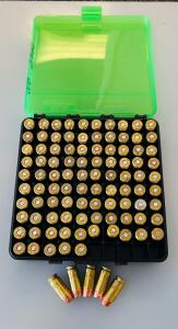 100 Rounds Mixed .40 S&W Ammo, Federal, Winchester, Speer, JHP & FMJ in Plastic Box