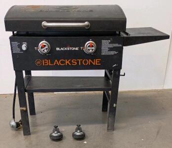 Blackstone 28" Propane Griddle With Hood, 2-Burner, Casters, Side Shelf, Push-Button Ignition