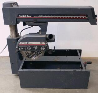 Sears Craftsman 10" Radial Arm Saw, 2.75 HP, 120V, USA, SN 91205M0731