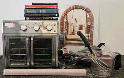 Kalorik MAXX Air Fryer Oven, 26 Qt, Stainless Steel, Double Door, 1700W (Tested, Works), Books, Kitchenware, Farberware Pan, And More
