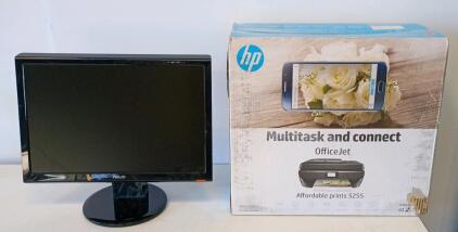 HP OfficeJet 5255 All-In-One Printer Wireless/ADF + ASUS VH198T 19" 1440x900 LED Monitor