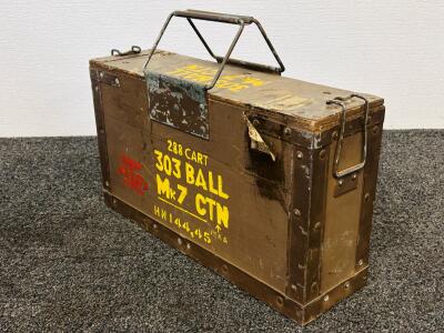 Vintage South African .303 Ball Mk 7 Ammunition Crate, 288 Cartridge Capacity (Empty)