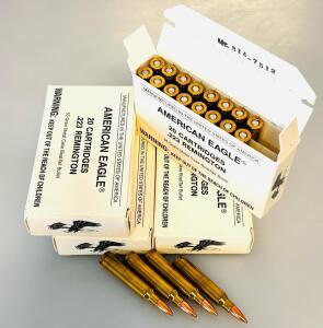 Federal American Eagle .223 Remington 55Gr FMJ-BT Ammunition, 80 Rounds