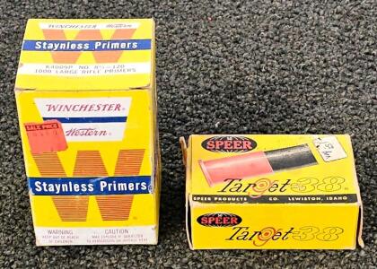 Speer Target-38 .38 Special Plastic Practice Ammunition, Box of 50, Lewiston Idaho. Winchester Staynless Primers.