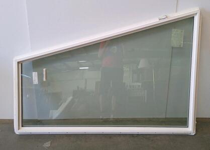 Triangular Fixed Double Pane Low-E Vinyl Window 59.5"x41.5" Argon Filled White Frame