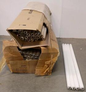 (100+) 48" T12 Linear Fluorescent Tube Lamps, Medium Bi-Pin, 40W, Approx. 100 Lamps, Mixed Condition