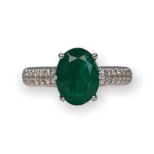 $11,270 Value, 14K Gold Emerald & Diamond Ring