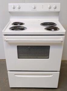Frigidaire Freestanding Electric Range, 4 Coil Burners, 5.3 Cu. Ft. Oven, White