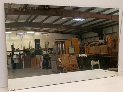 Vintage Thompson Glass And Paint Co, Frameless Wall Mirror, Mid-20th Century