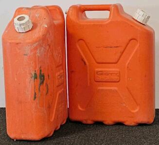 2 Gott 6-Gallon Orange HDPE Utility Container With Screw-On Cap