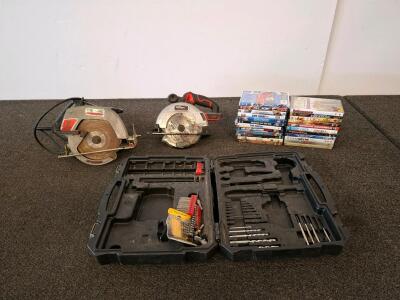 Hyper Tough 20V Cordless 6-1/2" Circular Saw & Craftsman 2HP Corded 7-1/4" Circular Saw Lot