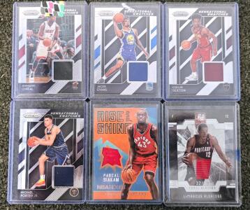 Basketball Jersey Cards: Prizm Swatches, Hoops Siakam, Donruss Elite Aldridge /50