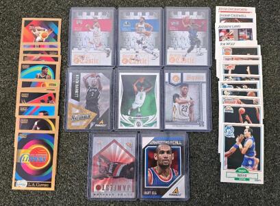 Assorted Basketball Trading Cards &ndash; Panini Court Kings, Pinnacle, Fleer &ndash; 36+ Vintage & Modern NBA Stars