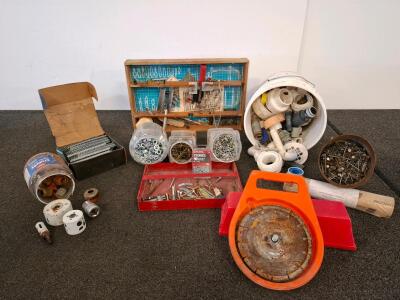 Workshop Bulk Lot: Hitachi 3" 21&deg; Framing Nails, Circular Saw Blades, Screws & Plumbing Fittings