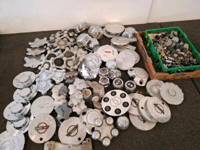 Lot of 40+ OEM Wheel Center Caps & Lug Nuts &ndash; GM Ford Chevy Cadillac Corvette Mustang Pontiac Toyota