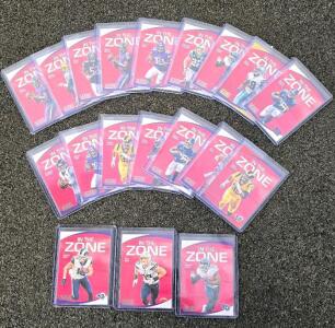 2019 Panini Score In The Zone NFL Card Lot - Rodgers, Henry, Bosa, Jackson, McCaffrey, Donald